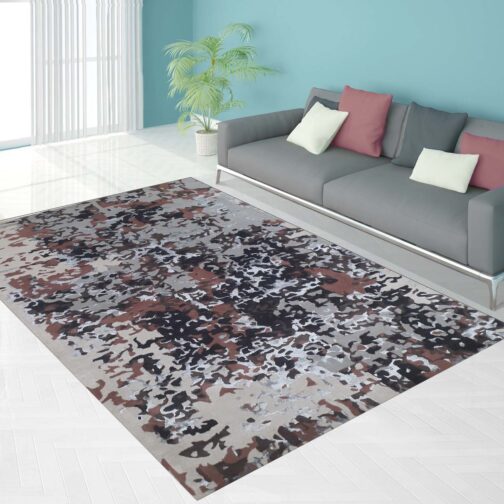 Hand Tufted Modern Design Wool Viscose Carpet For Home, Hotels, High Traffic Area Rugs