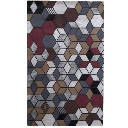 Hand Tufted Modern Design Wool Viscose Carpet For Home, Hotels, High Traffic Area Rugs - Image 4