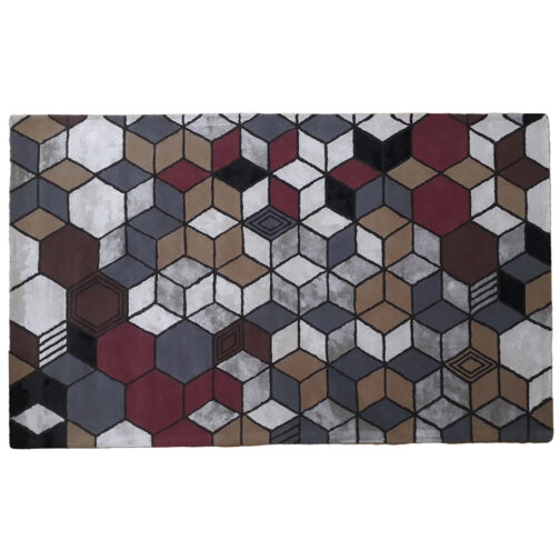 Hand Tufted Modern Design Wool Viscose Carpet For Home, Hotels, High Traffic Area Rugs - Image 3