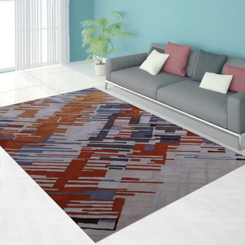 Hand Tufted Modern Design Wool Viscose Carpet For Home, Hotels, High Traffic Area Rugs