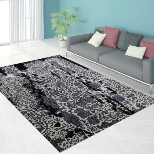 Hand Tufted Modern Design Wool Viscose Carpet For Home, Hotels, High Traffic Area Rugs
