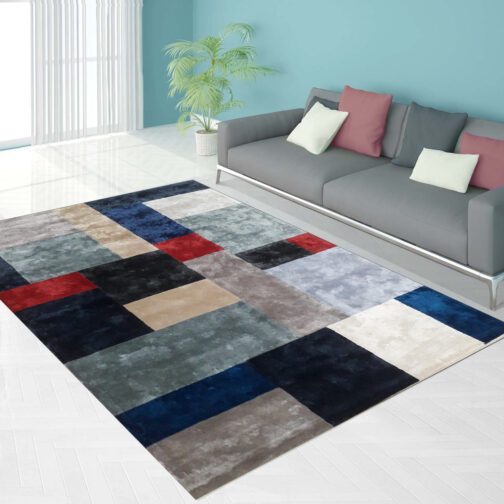 Hand Tufted Modern Design Viscose Carpet For Home, Hotels, High Traffic Area Rugs