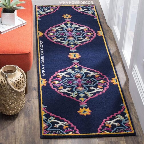 Handmade Tufted Rugs, Premium Quality Floral Wool Rug for Living Room CT01 - Image 4