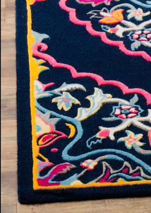 Handmade Tufted Rugs, Premium Quality Floral Wool Rug for Living Room CT01 - Image 3