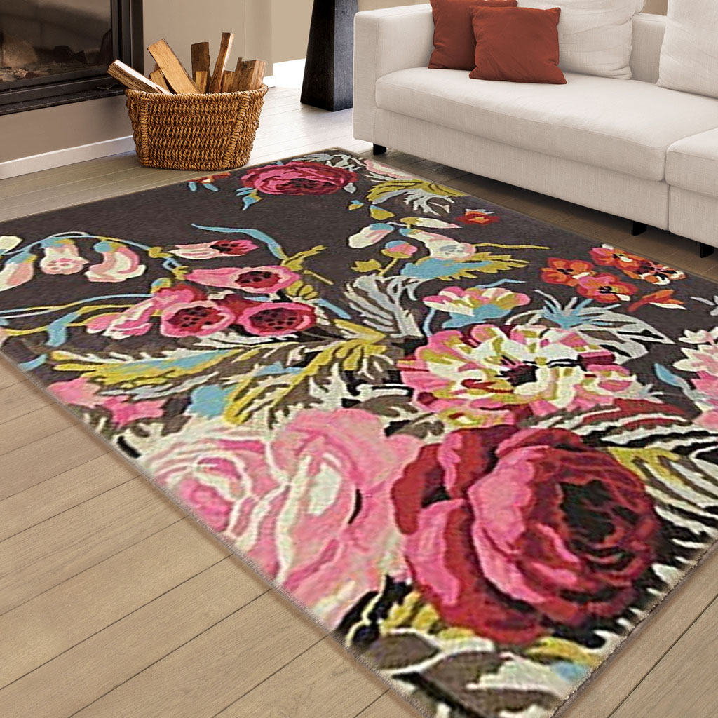 Buy Kashmiri Carpet - Hand Tufted Camila Flora Rug For Living Room 72 x 48  inch (Multicolor) Online in India at Best Price - Modern Carpets & Rugs -  Home Furnishing 