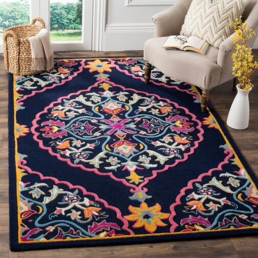 Handmade Tufted Rugs, Premium Quality Floral Wool Rug for Living Room CT01 - Image 2