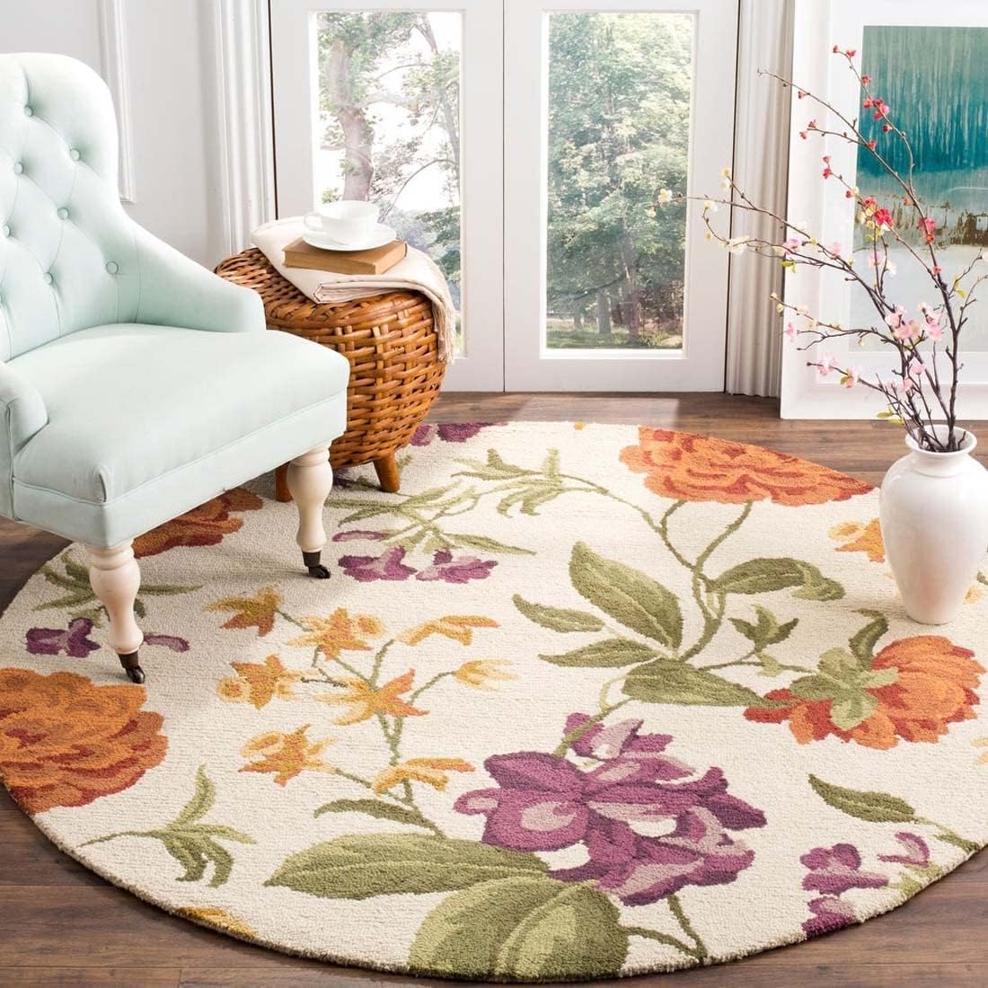 Handmade Tufted Rugs, Premium Quality Round Wool Rug for Living Room RR03 - Image 2