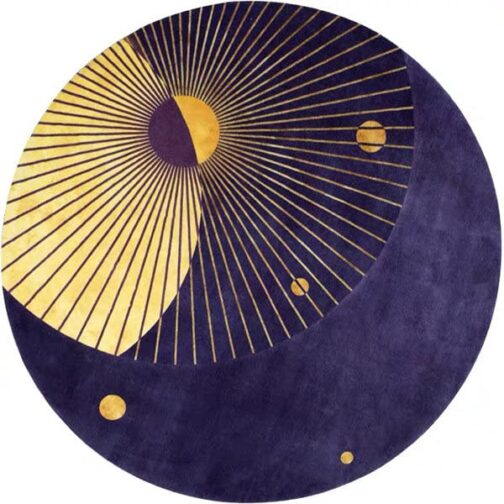 Handmade Tufted Rugs, Premium Quality Round Wool Rug for Living Room RR30