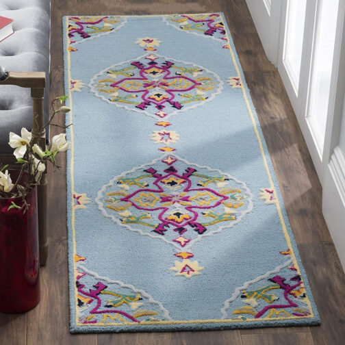Handmade Tufted Rugs, Premium Quality Floral Wool Rug for Living Room CT03 - Image 3