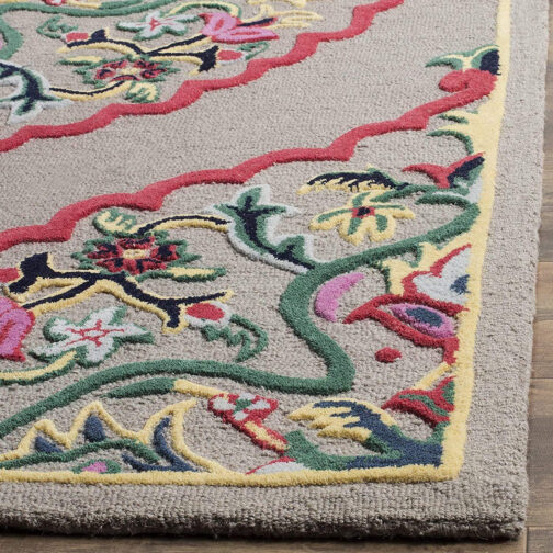 Handmade Tufted Rugs, Premium Quality Floral Wool Rug for Living Room CT04 - Image 4