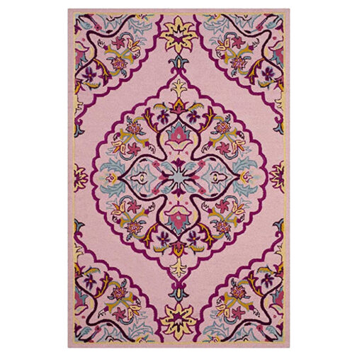 Handmade Tufted Rugs, Premium Quality Floral Wool Rug for Living Room CT02