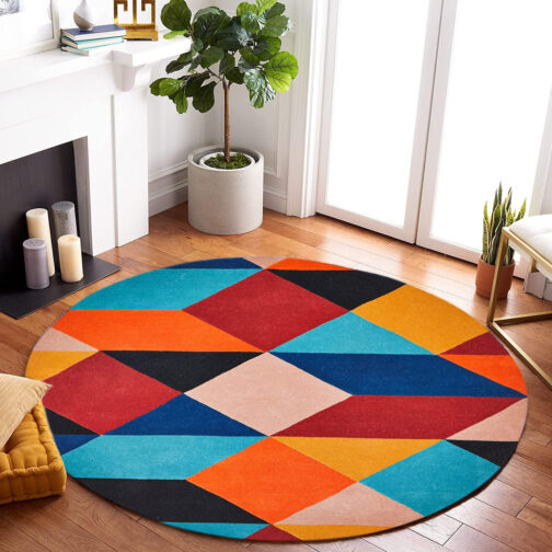 Handmade Tufted Rugs, Premium Quality Round Wool Rug for Living Room RR37 - Image 2