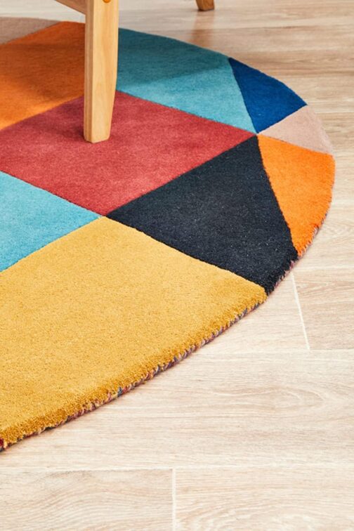 Handmade Tufted Rugs, Premium Quality Round Wool Rug for Living Room RR37 - Image 4