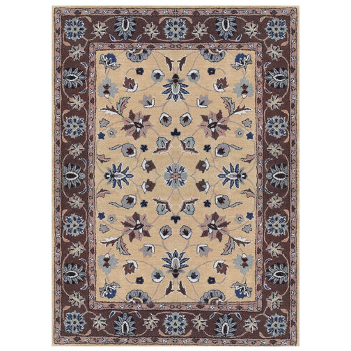 Handmade Tufted Rugs, Premium Quality Floral Wool Rug for Living Room CF02