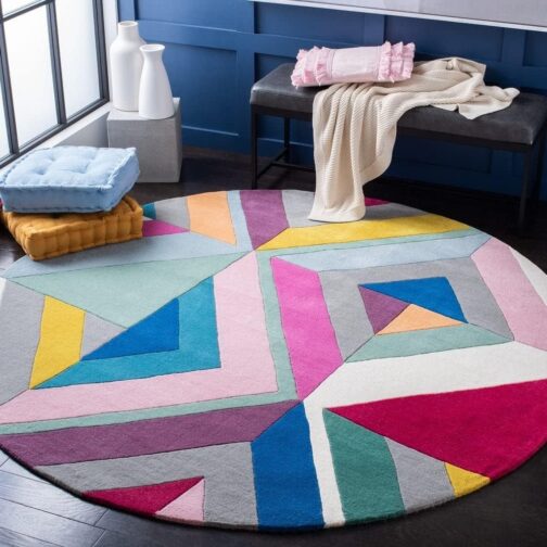 Handmade Tufted Rugs, Premium Quality Round Wool Rug for Living Room RR36 - Image 2