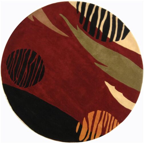 Handmade Tufted Rugs, Premium Quality Round Wool Rug for Living Room RR34