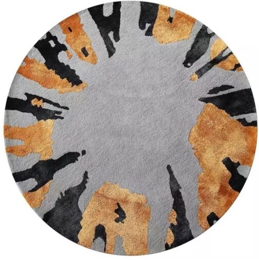 Handmade Tufted Rugs, Premium Quality Round Wool Rug for Living Room RR35