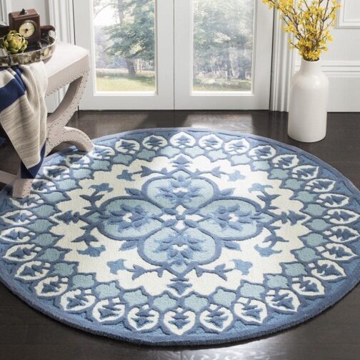 Handmade Tufted Rugs, Premium Quality Round Wool Rug for Living Room RR23 - Image 2