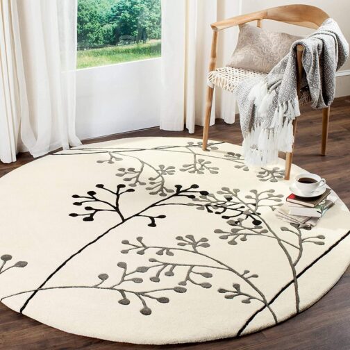 Handmade Tufted Rugs, Premium Quality Round Wool Rug for Living Room RR48 - Image 2
