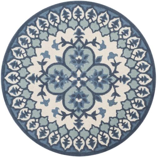 Handmade Tufted Rugs, Premium Quality Round Wool Rug for Living Room RR23