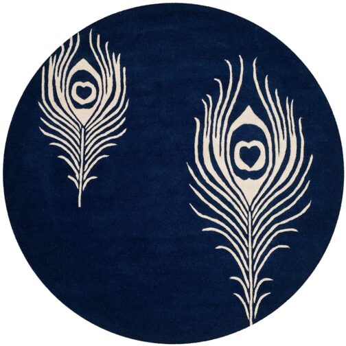 Handmade Tufted Rugs, Premium Quality Round Wool Rug for Living Room RR50