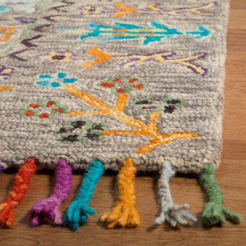 Handmade Tufted Rugs, Premium Quality Floral Wool Rug for Living Room CT05 - Image 4