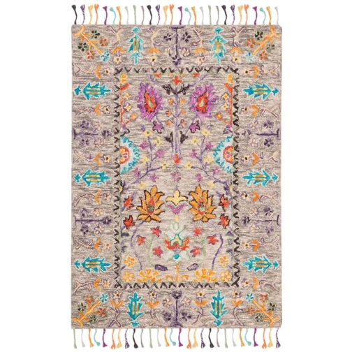 Handmade Tufted Rugs, Premium Quality Floral Wool Rug for Living Room CT05