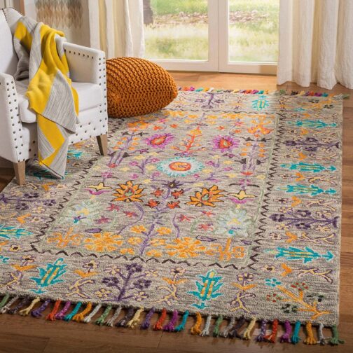 Handmade Tufted Rugs, Premium Quality Floral Wool Rug for Living Room CT05 - Image 2