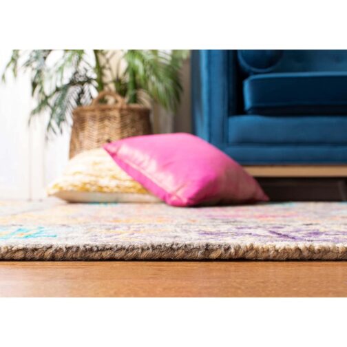 Handmade Tufted Rugs, Premium Quality Floral Wool Rug for Living Room CT05-1 - Image 4