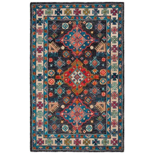 Handmade Tufted Rugs, Premium Quality Floral Wool Rug for Living Room CT06