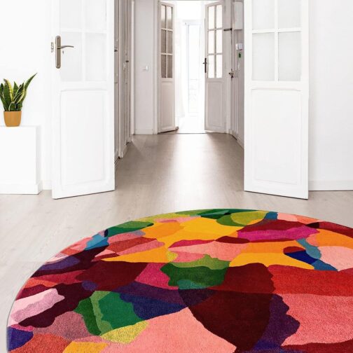Handmade Tufted Rugs, Premium Quality Round Wool Rug for Living Room RR40 - Image 3