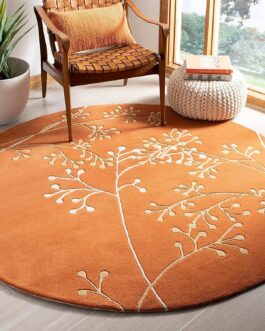 Handmade Tufted Rugs, Premium Quality Round Wool Rug for Living Room RR52