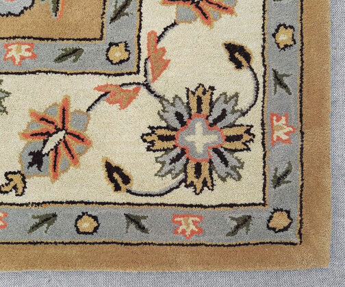 Handmade Tufted Rugs, Premium Quality Floral Wool Rug for Living Room CF04 - Image 3