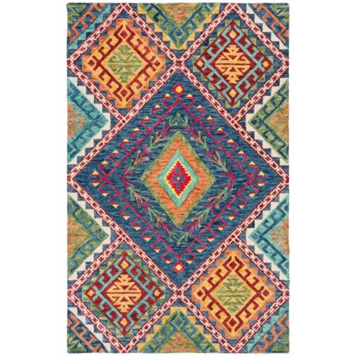 Handmade Tufted Rugs, Premium Quality Floral Wool Rug for Living Room CT07