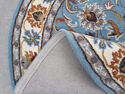 Handmade Tufted Rugs, Premium Quality Round Floral Wool Rug for Living Room RR66 - Image 3