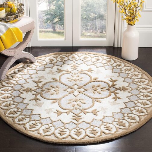 Handmade Tufted Rugs, Premium Quality Round Wool Rug for Living Room RR26 - Image 2