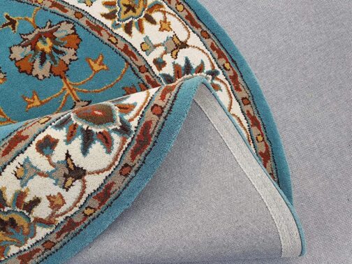 Handmade Tufted Rugs, Premium Quality Round Floral Wool Rug for Living Room RR69 - Image 4