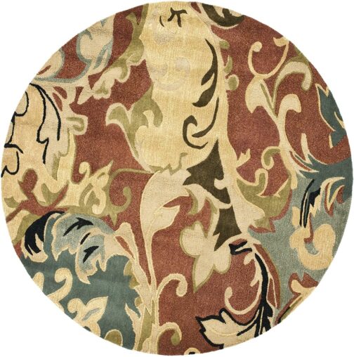 Handmade Tufted Rugs, Premium Quality Round Wool Rug for Living Room RR21