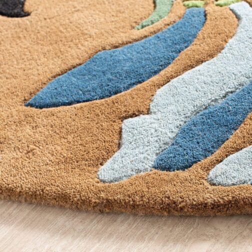 Handmade Tufted Rugs, Premium Quality Round Wool Rug for Living Room RR11 - Image 3
