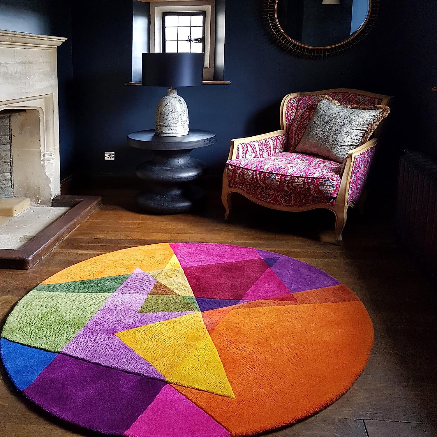 Handmade Tufted Rugs, Premium Quality Round Wool Rug for Living Room RR43 - Image 2