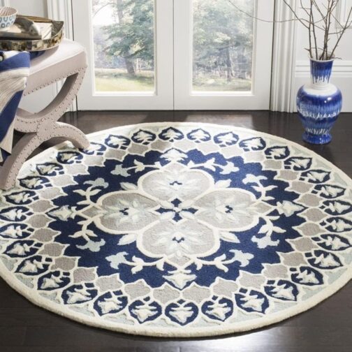 Handmade Tufted Rugs, Premium Quality Round Wool Rug for Living Room RR27 - Image 2