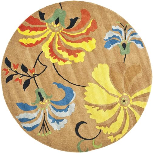 Handmade Tufted Rugs, Premium Quality Round Wool Rug for Living Room RR11