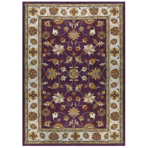 Handmade Tufted Rugs, Premium Quality Floral Wool Rug for Living Room CF07