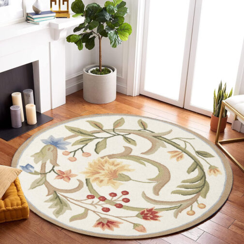 Handmade Tufted Rugs, Premium Quality Round Wool Rug for Living Room RR15 - Image 2