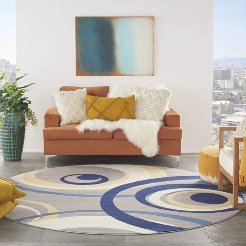 Handmade Tufted Rugs, Premium Quality Round Wool Rug for Living Room RR44 - Image 2