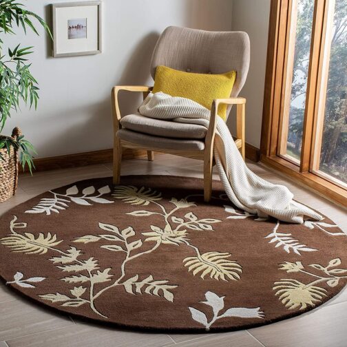 Handmade Tufted Rugs, Premium Quality Round Wool Rug for Living Room RR57 - Image 2