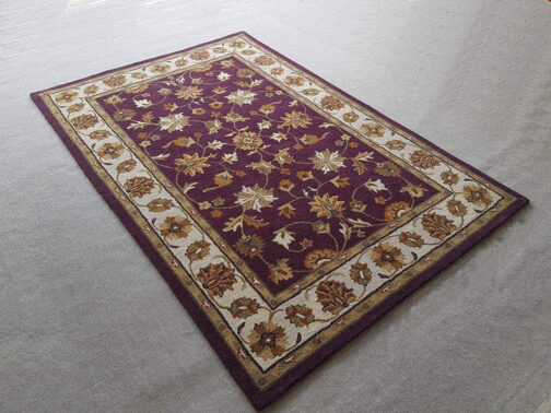 Handmade Tufted Rugs, Premium Quality Floral Wool Rug for Living Room CF07 - Image 4