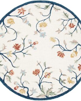Handmade Tufted Rugs, Premium Quality Round Wool Rug for Living Room RR55