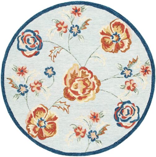 Handmade Tufted Rugs, Premium Quality Round Wool Rug for Living Room RR16
