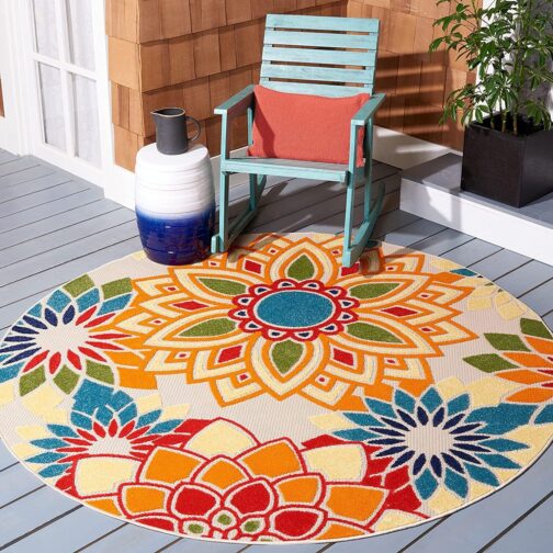 Handmade Tufted Rugs, Premium Quality Round Wool Rug for Living Room RR10